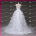 New Fashion Ball Gown Sweetheart Ruffles Embroidered Bodice Wedding Dresses 2015